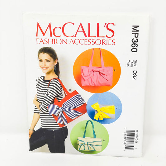 McCalls Fashion Accessories Bags Sewing Pattern MP360