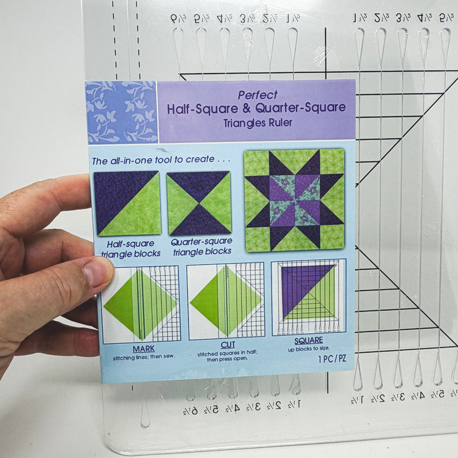 Perfect Half-Square & Quarter-Square Triangles Quilting Ruler