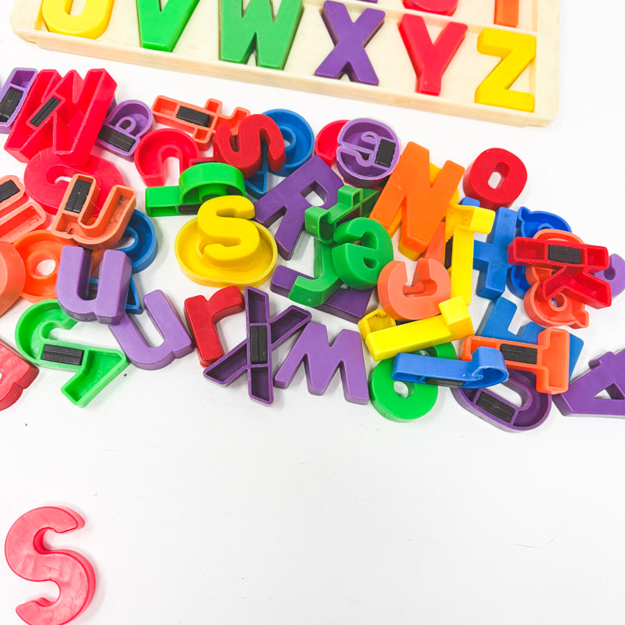 Vintage Fisher Price School House Alphabet Tray & Asst. Letters