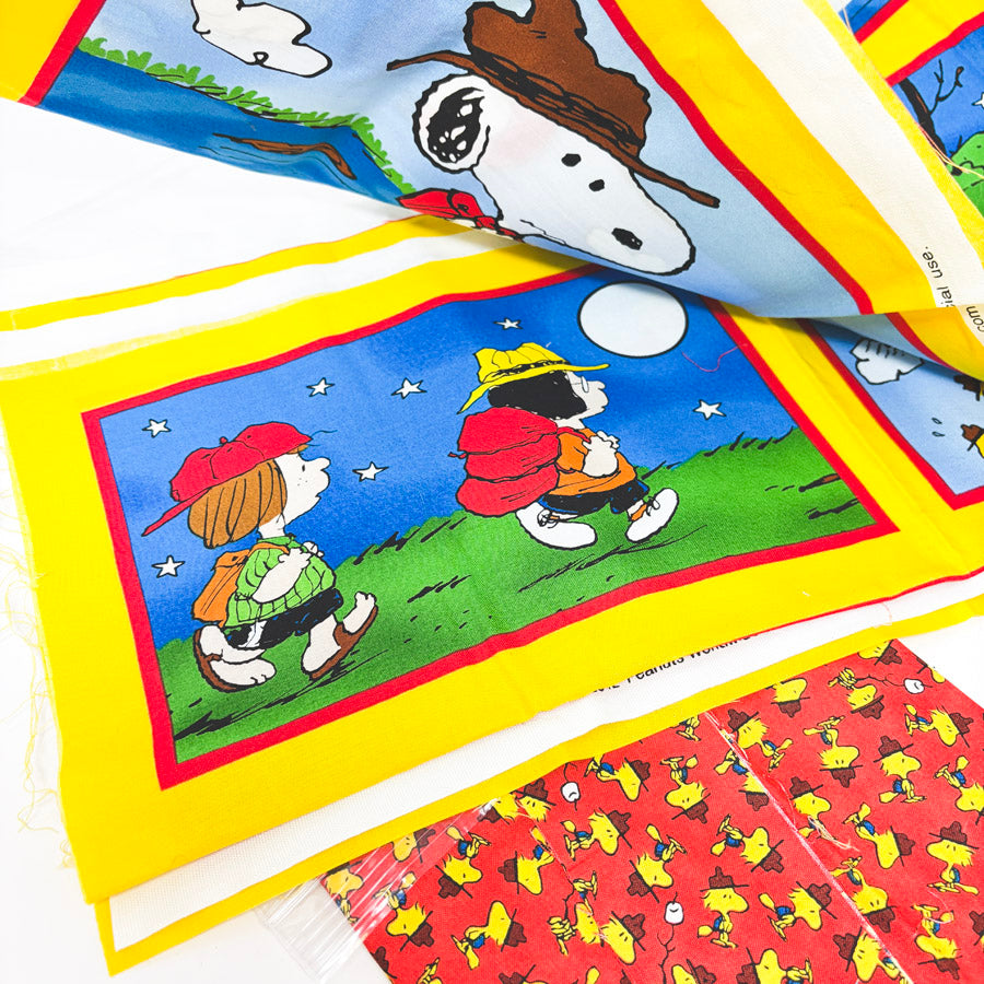 Woodstock & Snoopy Camping - Large Fabric Bundle