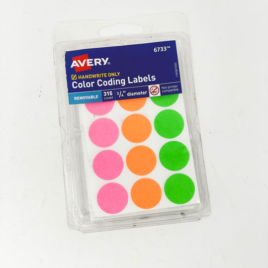 Avery Color Coding Labels - Removable