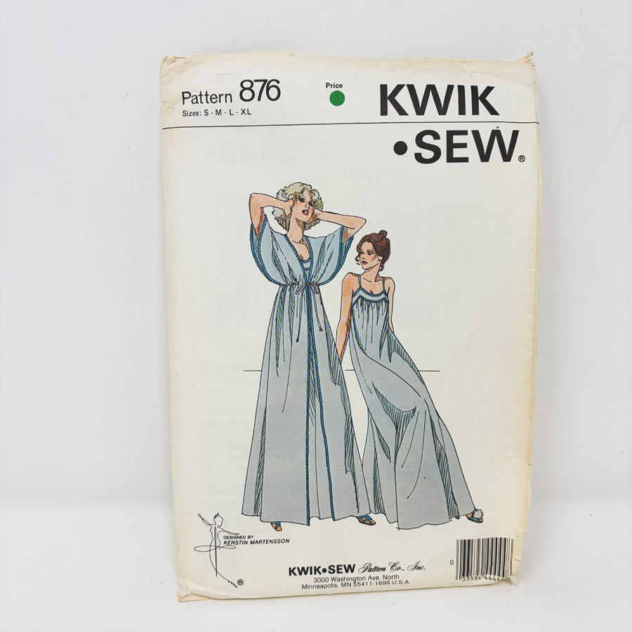 1970's Kwik-Sew 876 Dress (S-XL) Sewing Pattern