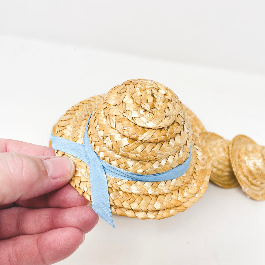 Bundle of Mini Straw Hats (5)