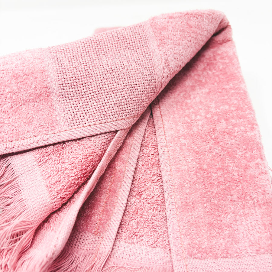 Crafter's Pride Pink Stitch Border Hand Towels