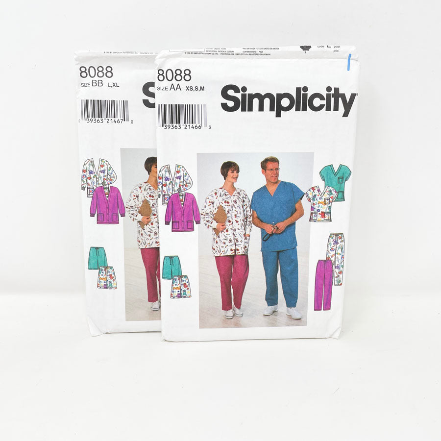 Simplicity 8088 Sewing Pattern - Scrubs - 1998