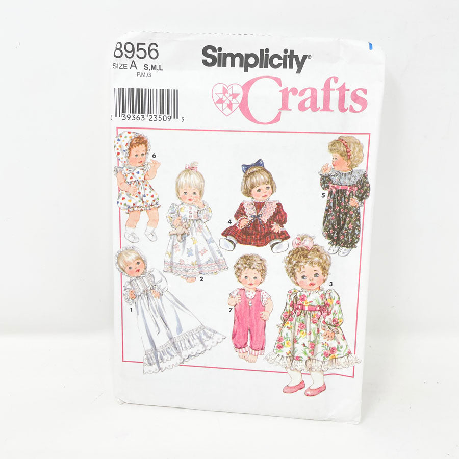 Simplicity 8956 Sewing Pattern - Baby Doll Clothing