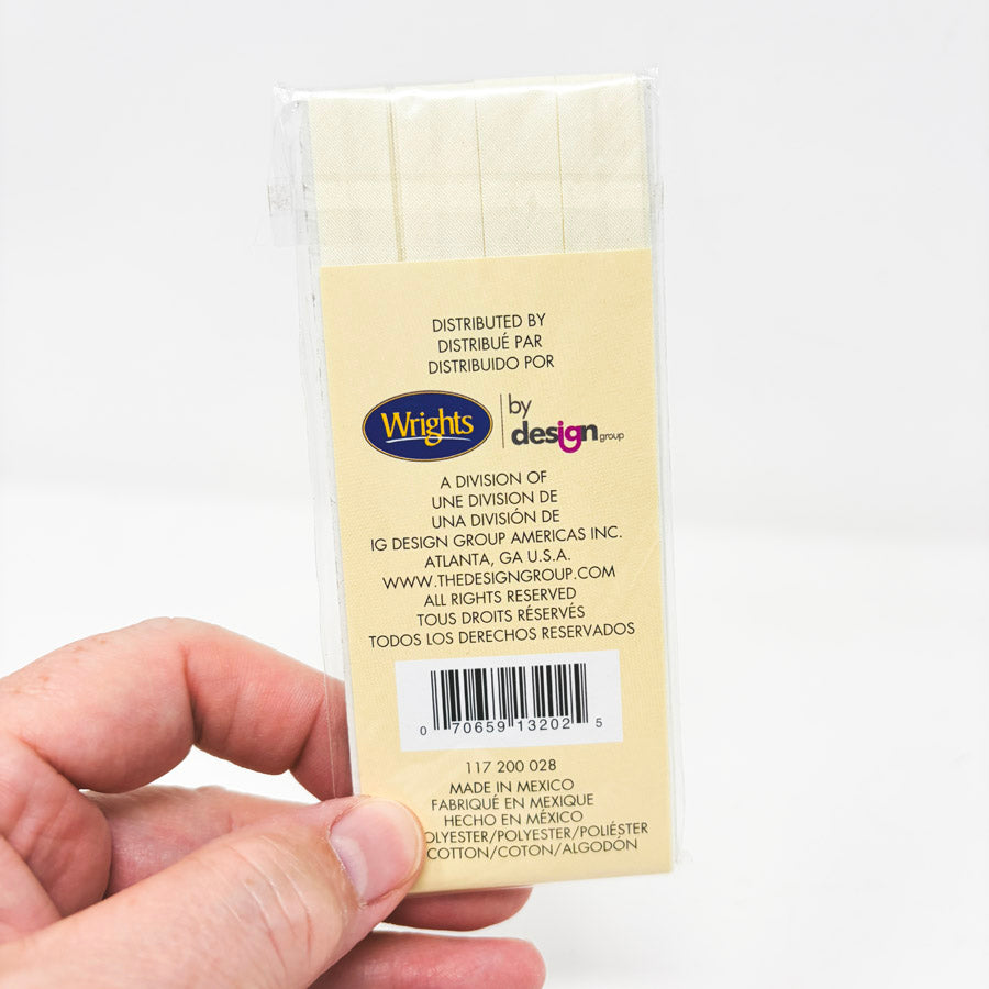Wrights Single Fold Bias Tape - Off White