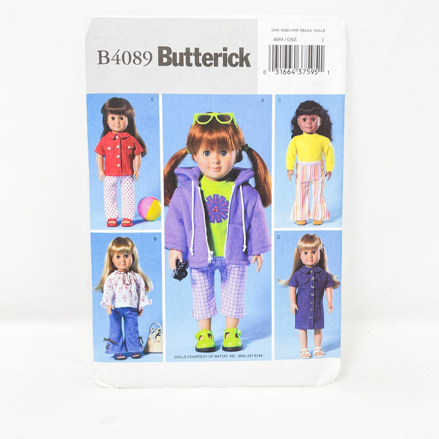 Butterick 4089 Sewing Pattern - 18" Doll Clothing