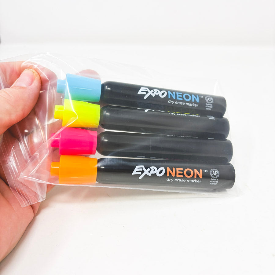 Four EXPO Neon Dry Erase Markers