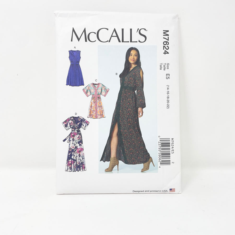 2022 McCall's M7624 Sewing Pattern - Dress - Sizes 14-22