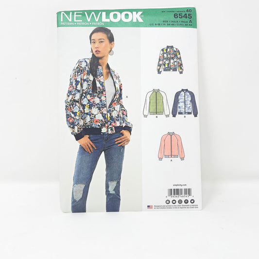 2018 New Look 6545 Sewing Pattern - Jacket - Sizes 6-18