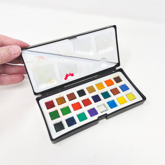 Pan Watercolors in Covered Palette