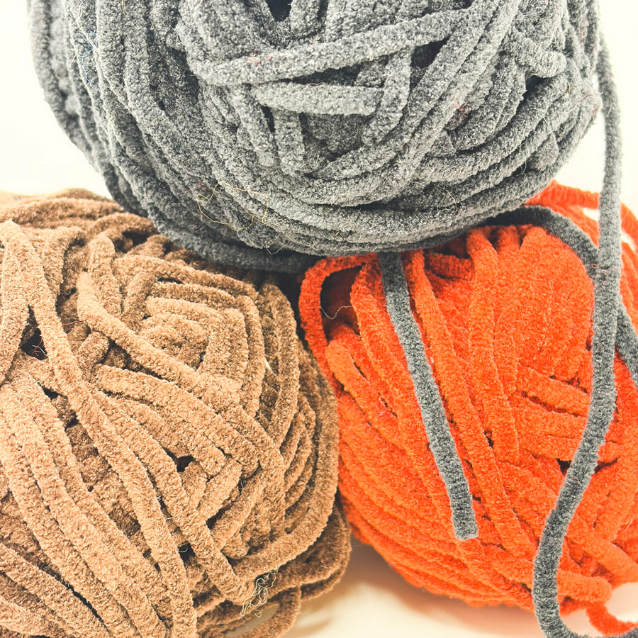 Unmarked Chenille Yarn Bundle - Fall Colors