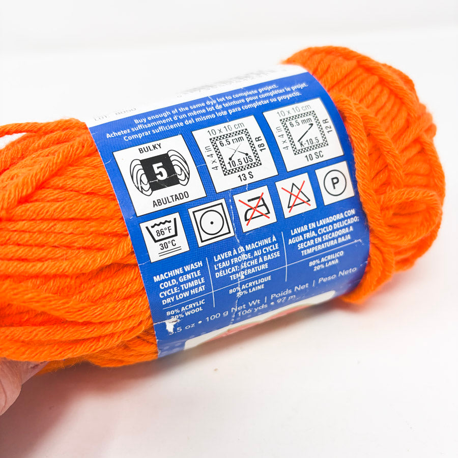 Red Heart Heads Up Acrylic Yarn - Tangelo