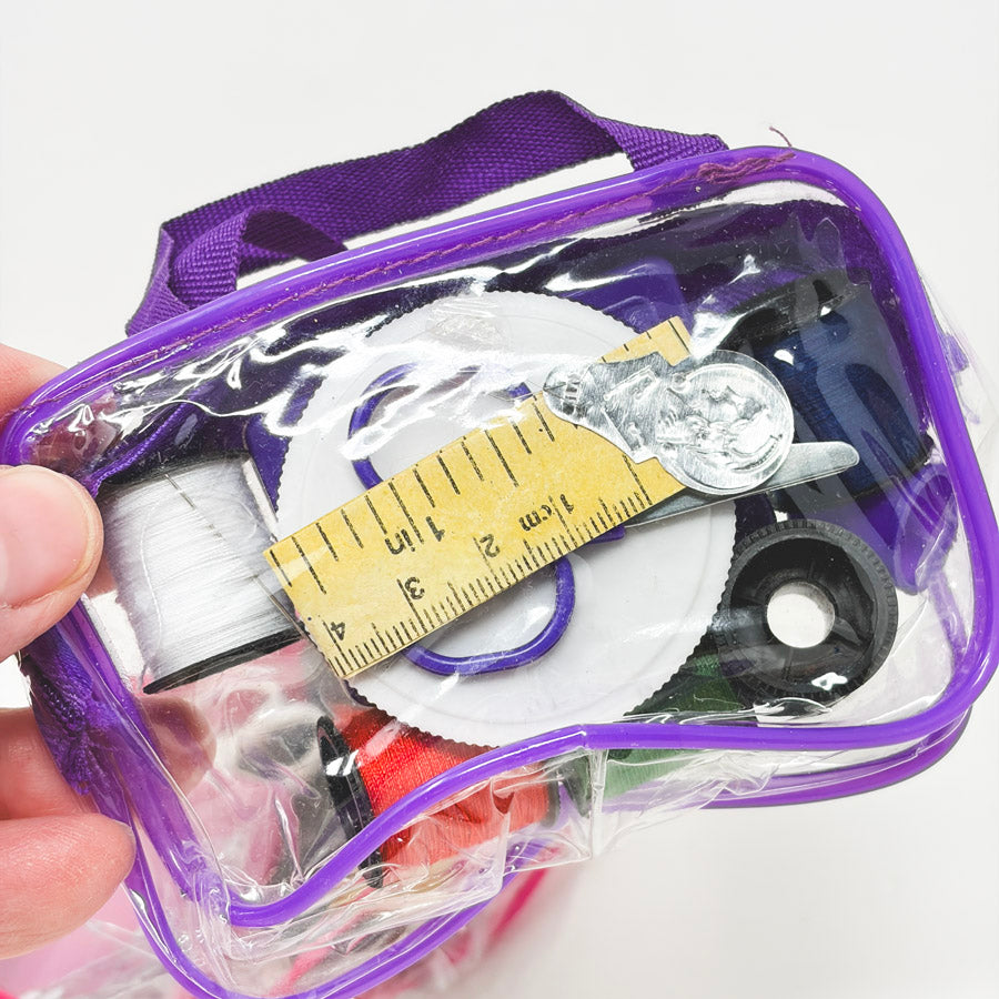 Travel Sewing Kit In Clear Bag (1)