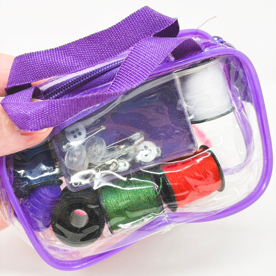 Travel Sewing Kit In Clear Bag (1)