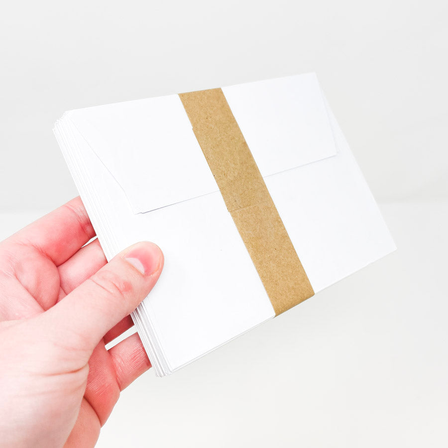 4-1/4" x 5-3/4" White Envelopes - Set of 22
