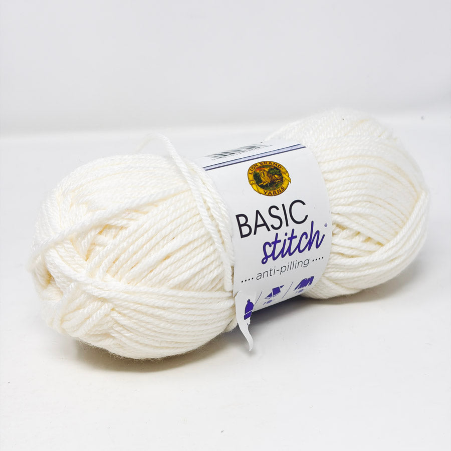 Lion Brand Basic Stitch Anti-Pilling Acrylic Yarn - White