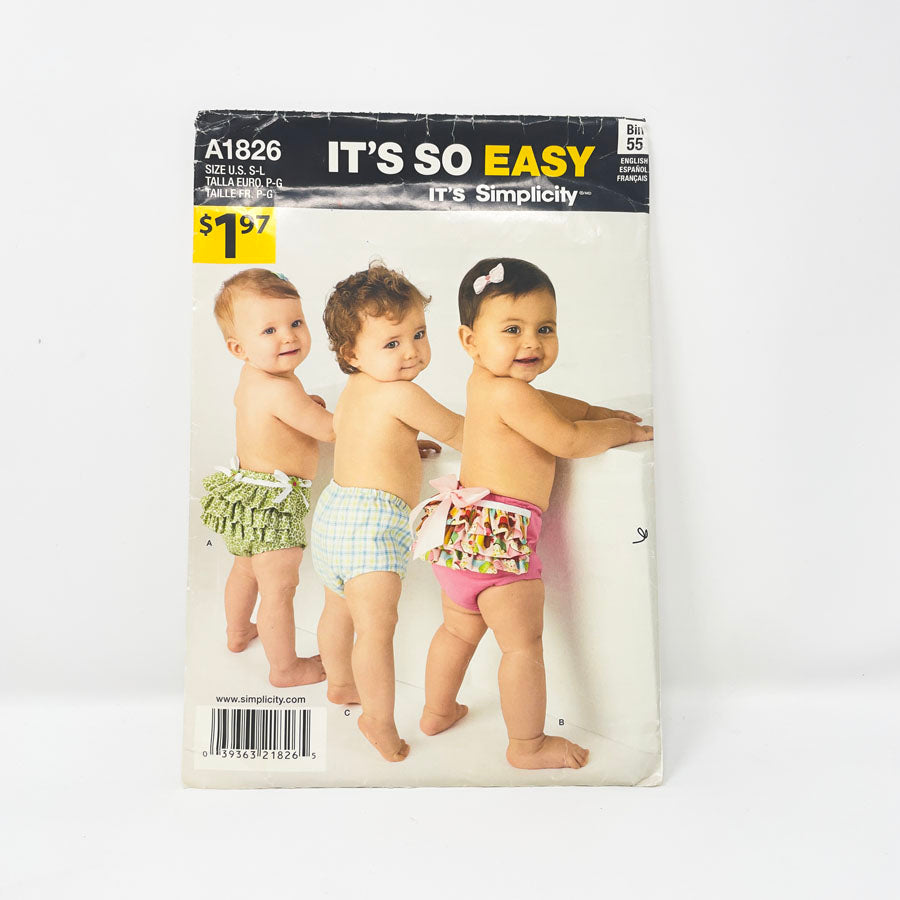 Simplicity It's So Easy A1826 Diaper Cover Pattern