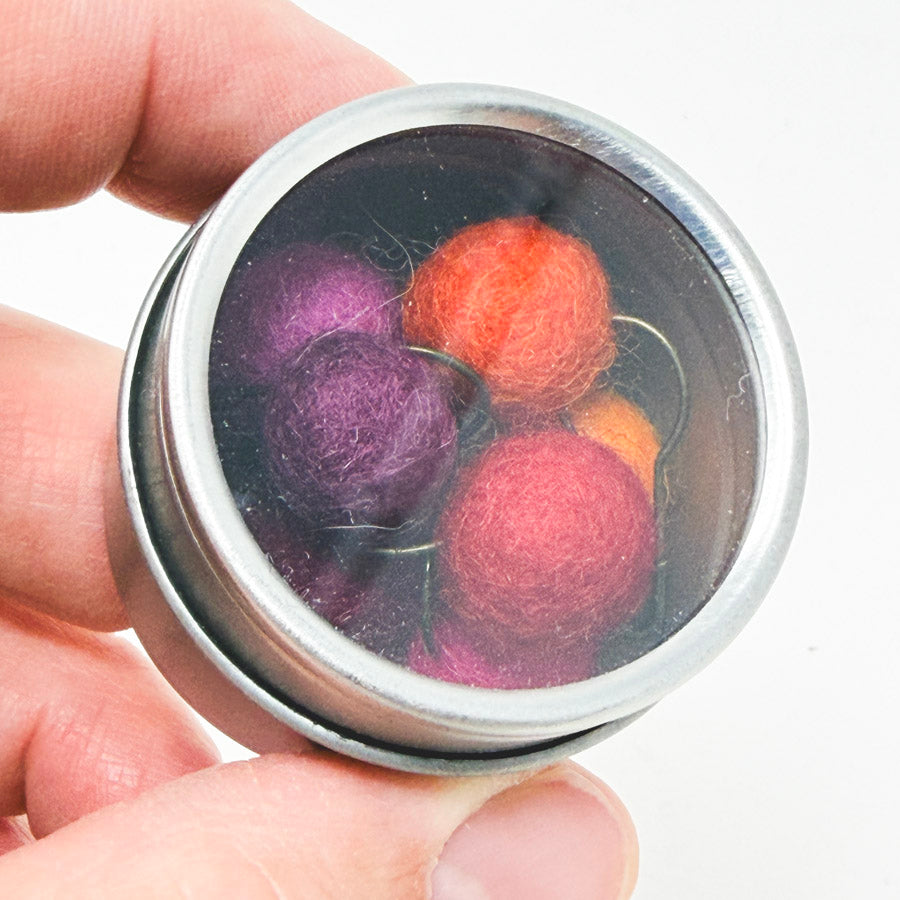 Merino Wool Felt Ball Stitch Markers