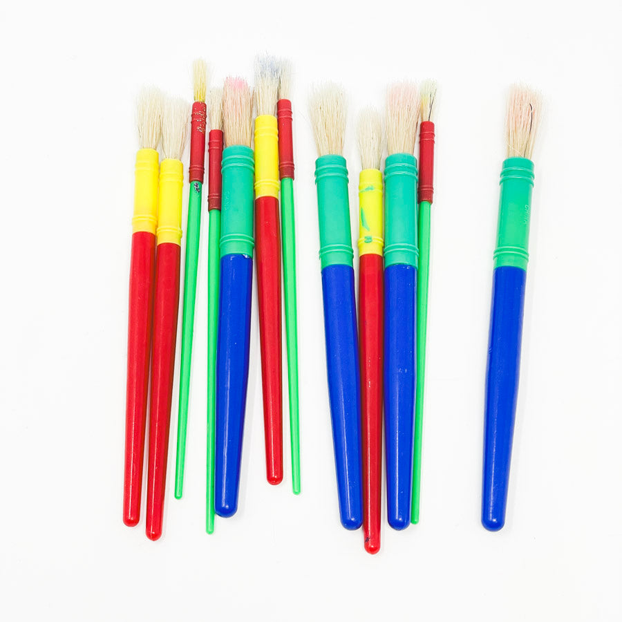 Bundle of Big Plastic Kids Paintbrushes