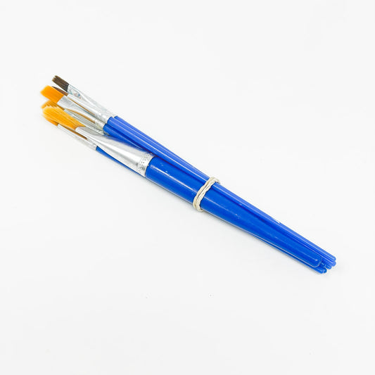 Bundle of Blue Handle Craft Paintbrushes