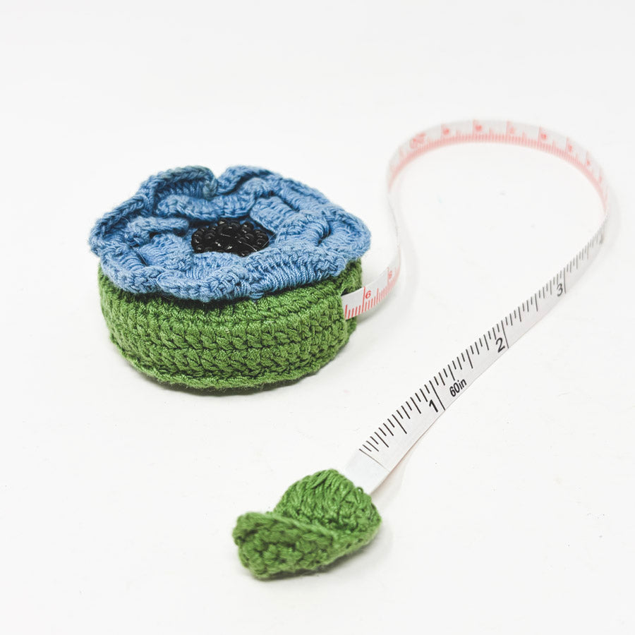 Lantern Moon Blue Flower Retractable Tape Measure