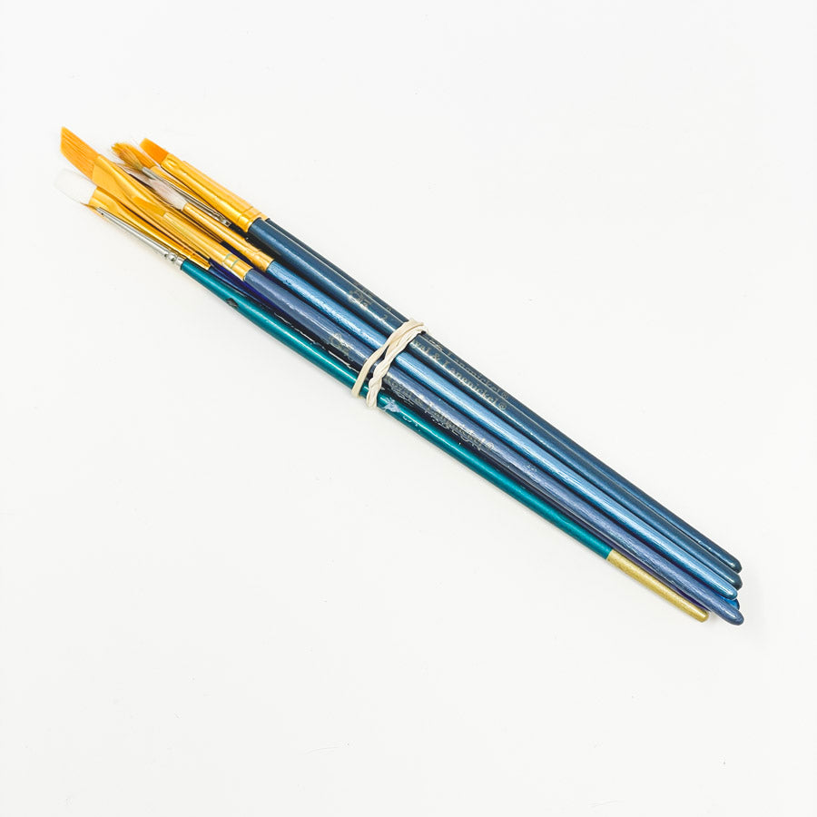 Bundle of Flat & Small Round Paintbrushes