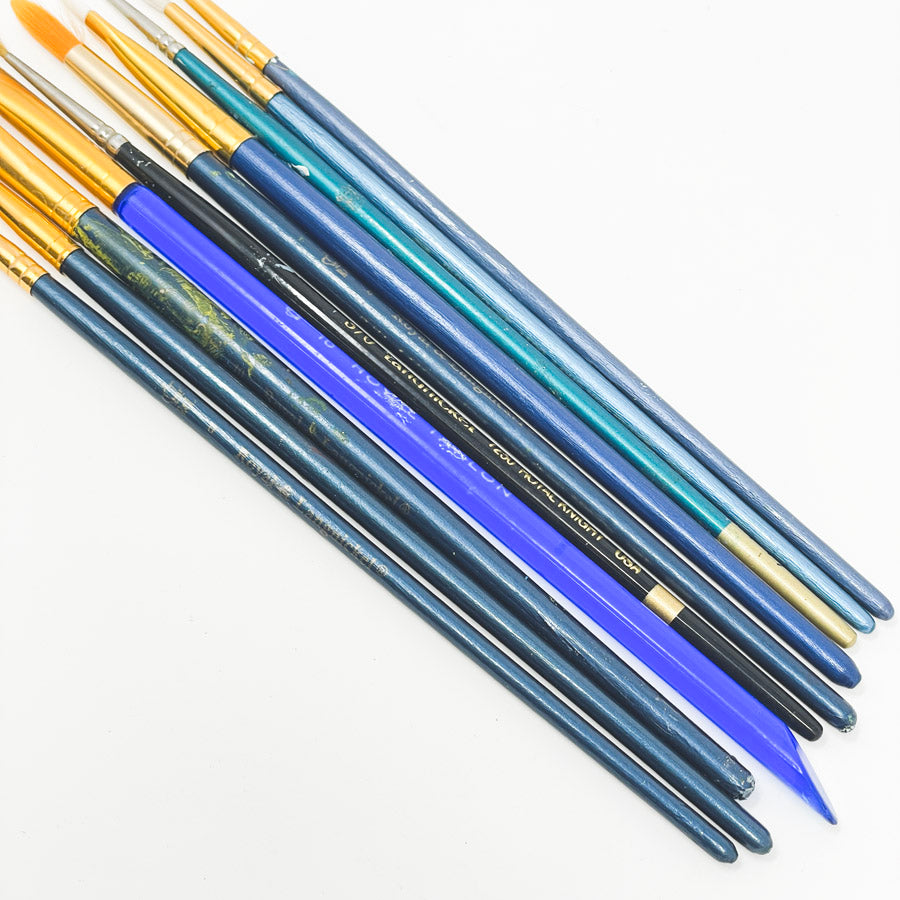 Bundle of Flat & Small Round Paintbrushes