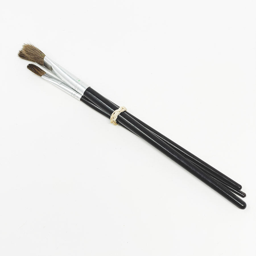 Bundle of Three Paintbrushes Incl. Ox Hair