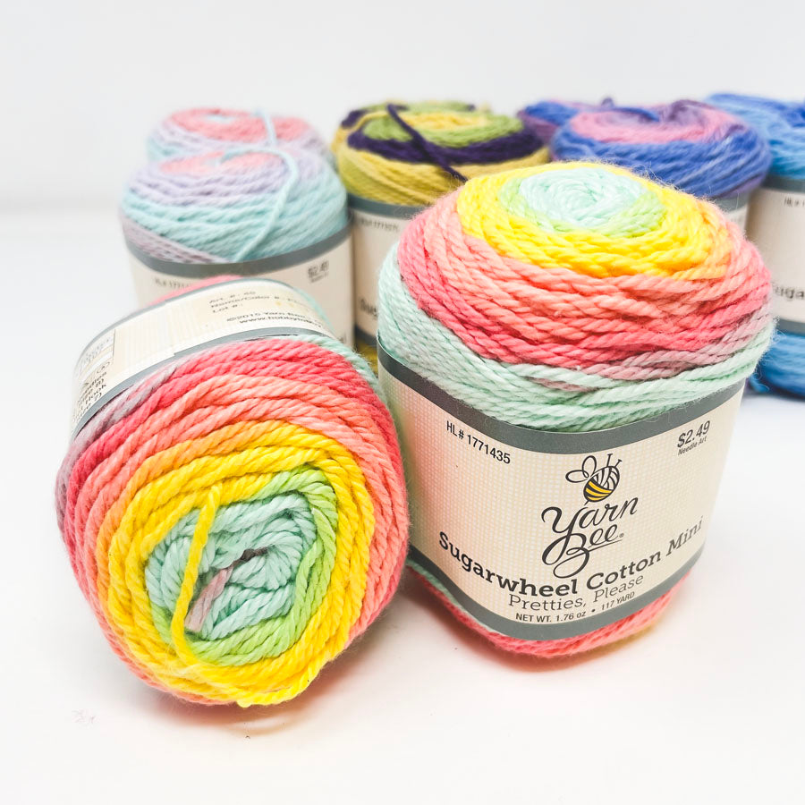 Yarn Bee Sugar Wheel Cotton Yarn Minis - Pick A Color