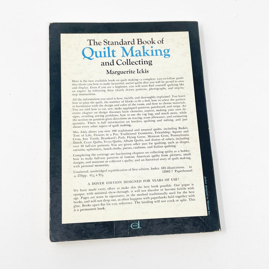 The Standard Book of Quilt Making and Collecting - Dover Edition