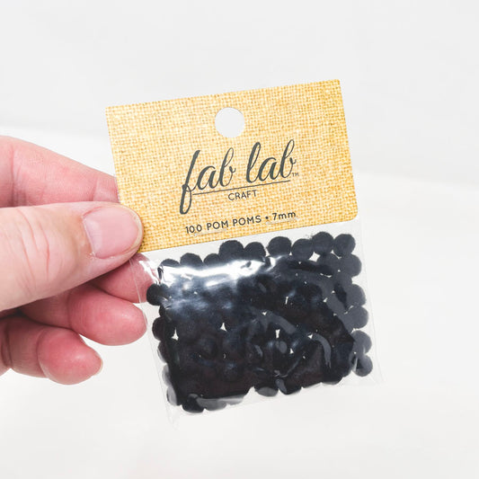 Fab Lab Black Pom Poms