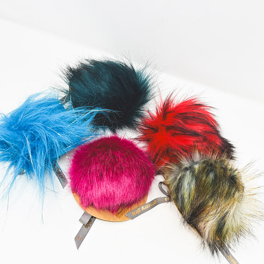 Grocery Girl Knit Faux Fur Pom Poms – High Chroma