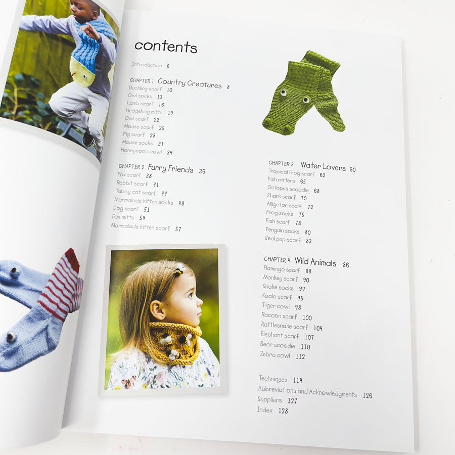 Knitted Animal Scarves, Mitts & Socks Book