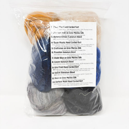 Set of Seven Colors – Wool Roving / 4oz