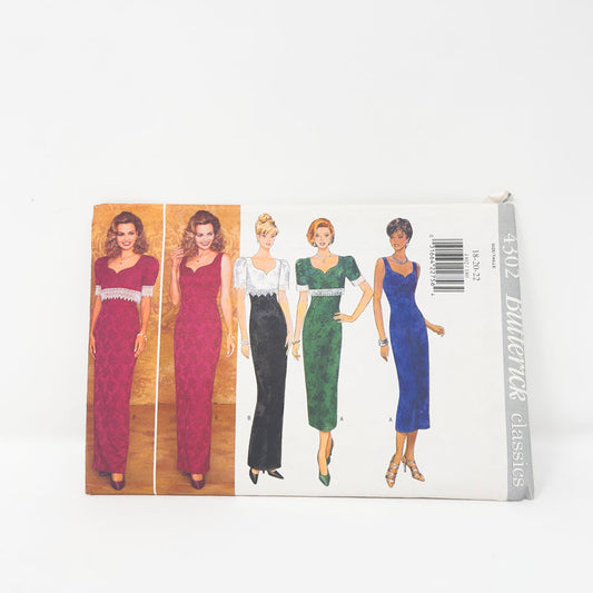 1995 Butterick Sewing Patterns 4302 - Misses Top and Dress