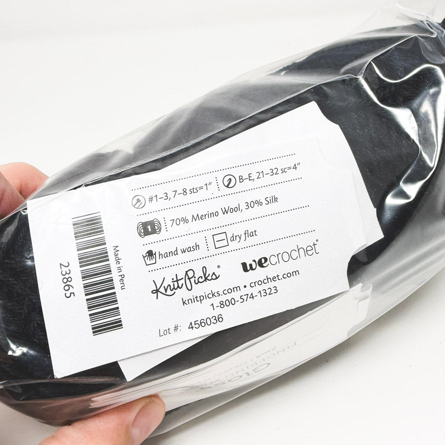 Bundle of KnitPicks Gloss Wool/Silk Yarn - Black