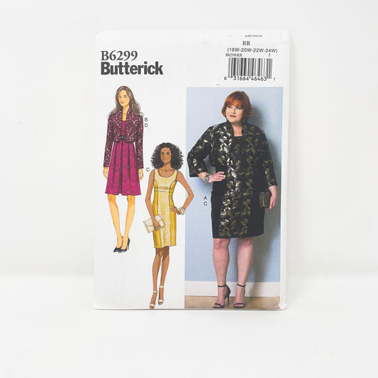 2015 Butterick Sewing Patterns B6299 - Misses Jacket and Dress