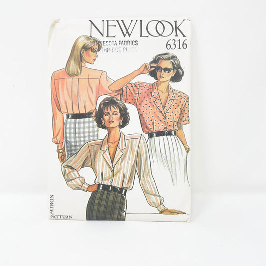 NewLook Sewing Patterns 6316 - Long Sleeved Blouse