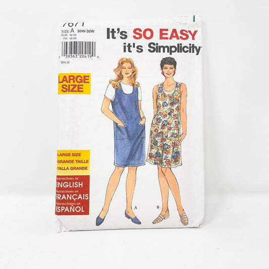1997 Simplicity Sewing Patterns 7671 - Women's Jumper