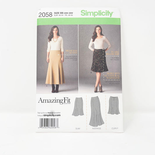 2011 Simplicity Sewing Patterns 2058 - Women's Skirt in Two Lengths