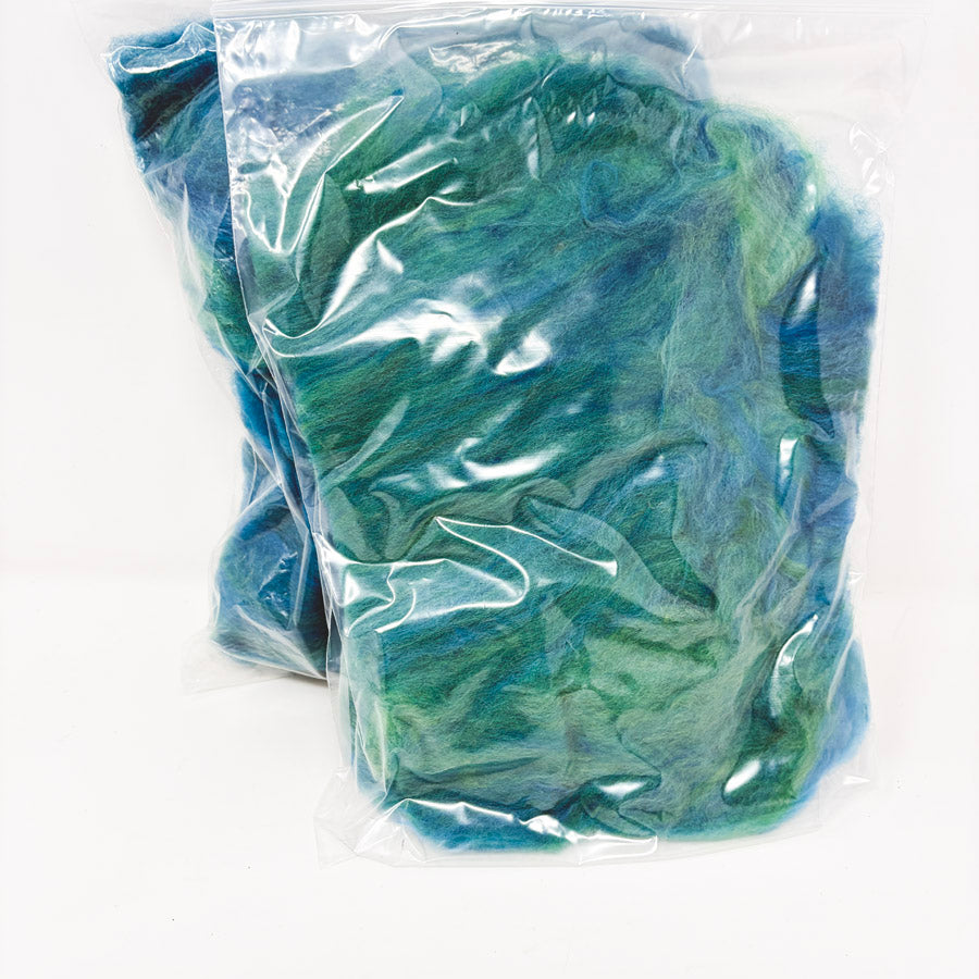 Blue Green Natural Fiber Roving (1)