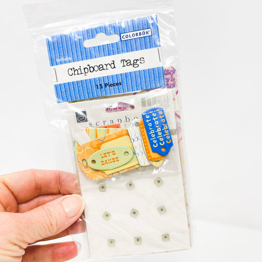 Bundle of Colorbok Chipboard Tags