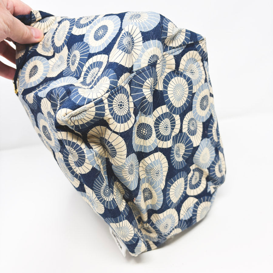 Handmade Blue Drawstring Project Pouch