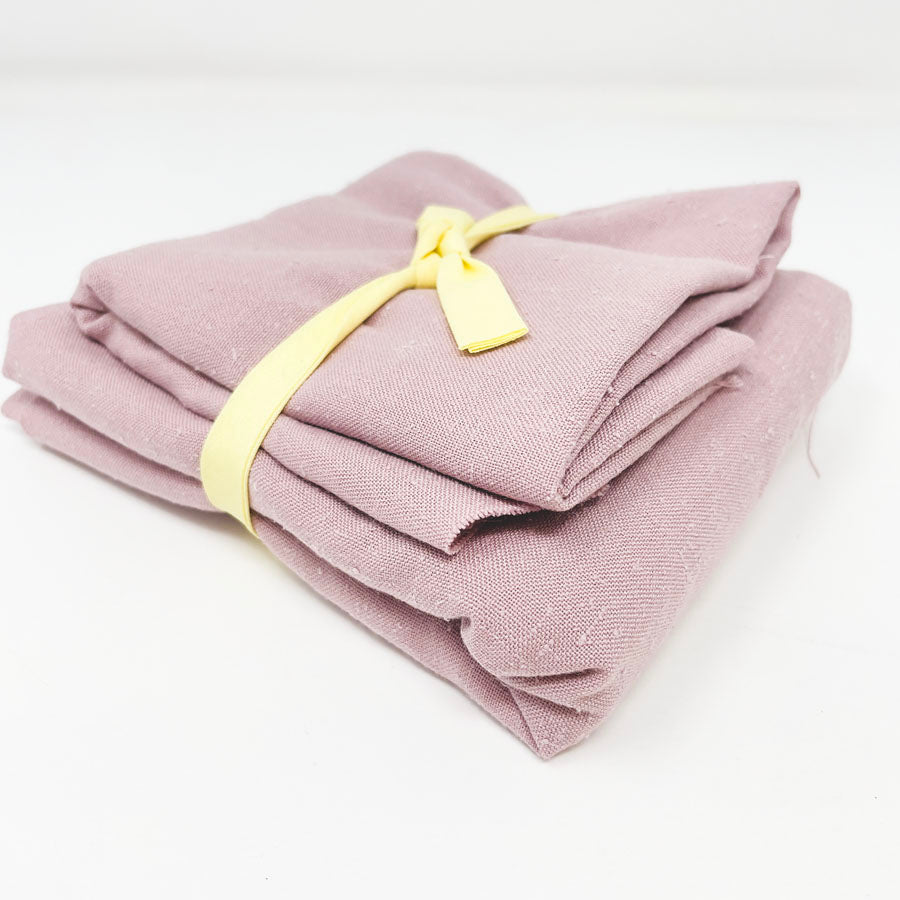 Tweedy Mauve Fabric Remnant - 2 pc