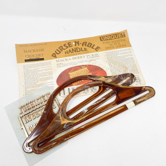 Vintage Purse N Able Handle for Crochet Filet Purse - Autumn