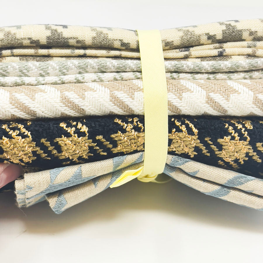 Tan and Black Upholstery Samples Bundle