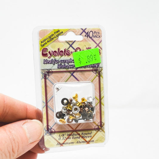 Assorted Eyelets  - 1/8" Medium Round