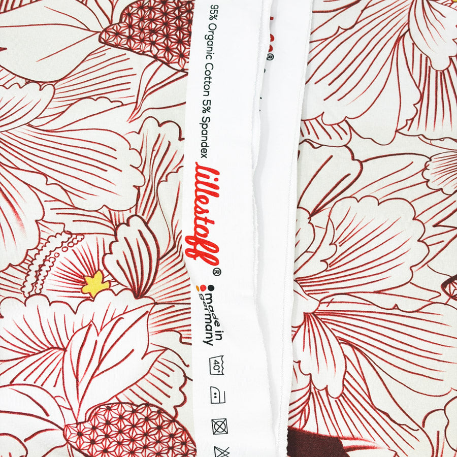 Appx 3 Yds Fleurs Cotton Spandex Fabric